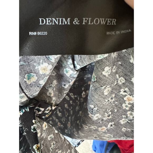 Denim & Flower Mens’s Ricky Singh Flowered Print Button Up Shirt Size S - Picture 5 of 7